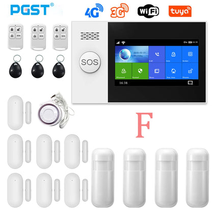 PGST PG-107 4G Tuya Wireless Home WIFI GSM Home Security With Motion Detector Sensor