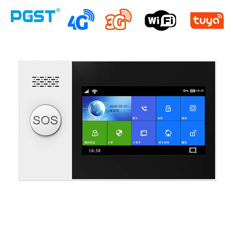 PGST PG-107 4G Tuya Wireless Home WIFI GSM Home Security With Motion Detector Sensor