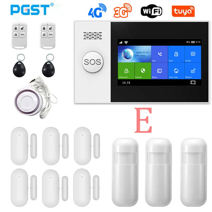 PGST PG-107 4G Tuya Wireless Home WIFI GSM Home Security With Motion Detector Sensor