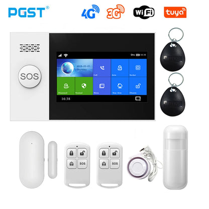 PGST PG-107 4G Tuya Wireless Home WIFI GSM Home Security With Motion Detector Sensor