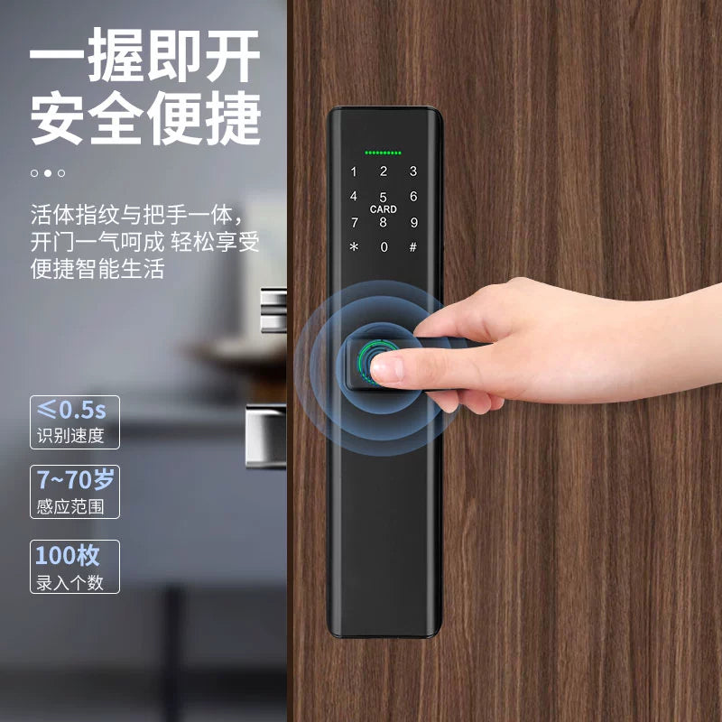 Indoor Fingerprint Lock Office Wooden Door Home Bedroom Room Intelligent Remote Control