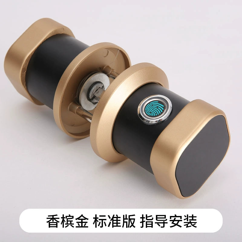 Indoor Fingerprint Lock Room Office Password Lock Wooden Door