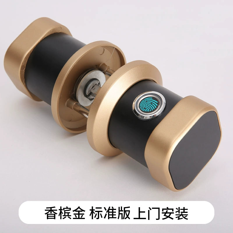 Indoor Fingerprint Lock Room Office Password Lock Wooden Door