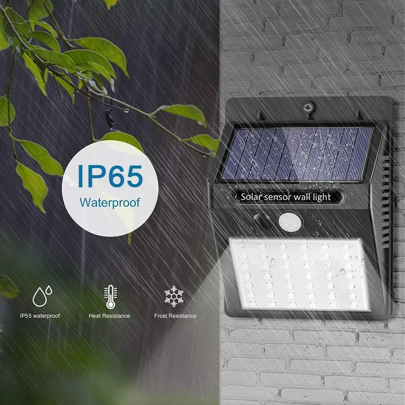 30 LED Solar Lights PIR Motion Sensor Wall Light