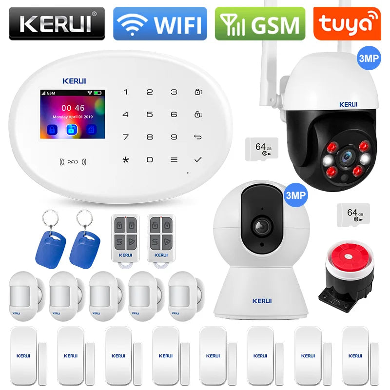 KERUI W202 Alarm System Smart Tuya Home Security WIFI 2G GSM