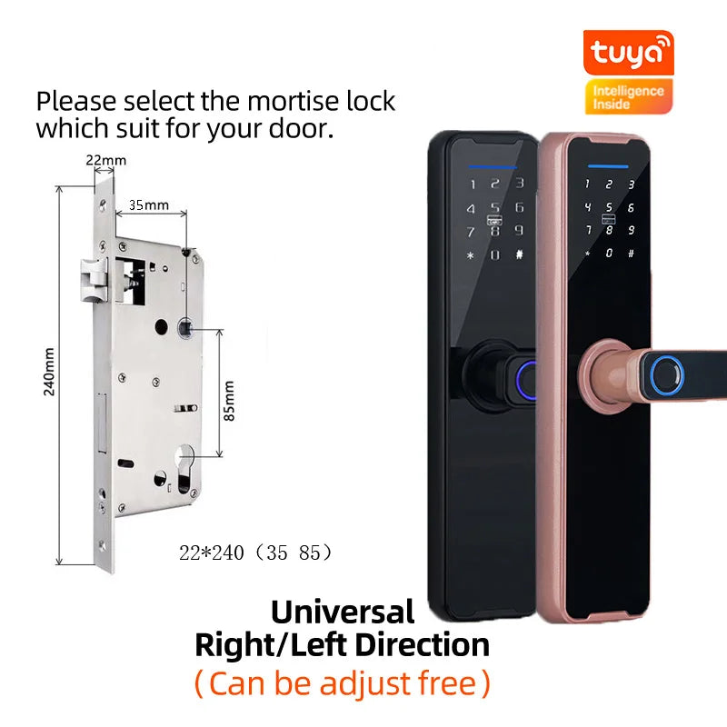 PHIPULO Tuya Digital Electronic Lock Smart Door