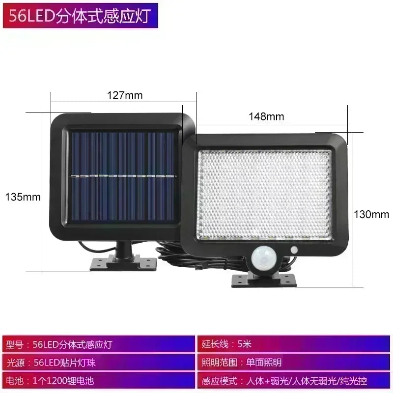 COB LED Solar Light Outdoor PIR Motion Sensor