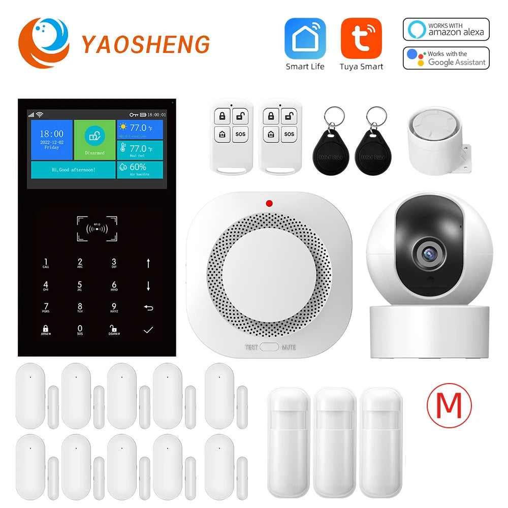 Tuya Smart Home Alarm System Wireless Home Alarm Support Alexa & Google Home