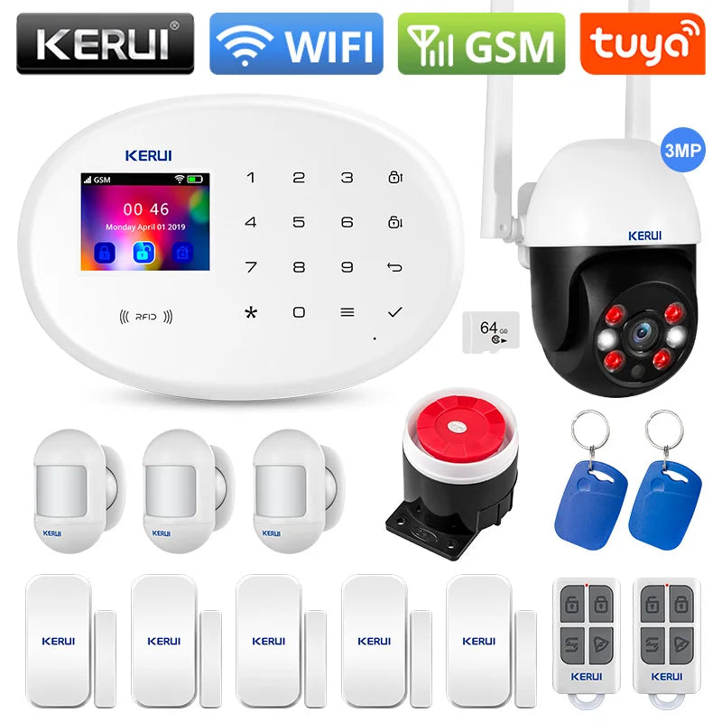 KERUI W202 Alarm System Smart Tuya Home Security WIFI 2G GSM