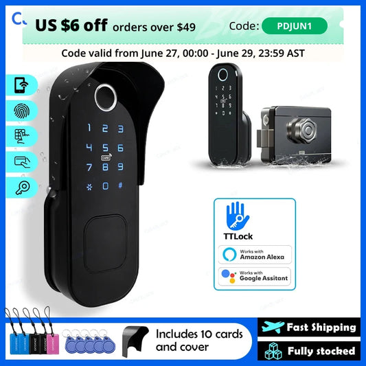 Fingerprint Waterproof Outdoor Garden Lock Remote Control