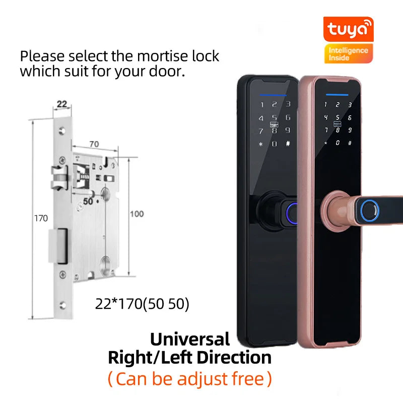 PHIPULO Tuya Digital Electronic Lock Smart Door