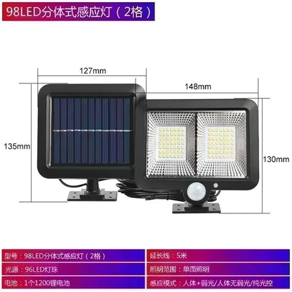 COB LED Solar Light Outdoor PIR Motion Sensor