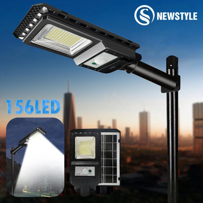 Solar LED Street Light Super Bright Outdoor 156LED Solar Powered