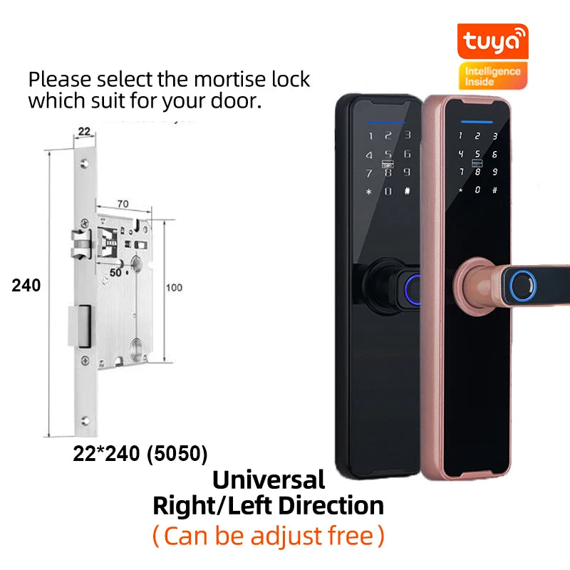 PHIPULO Tuya Digital Electronic Lock Smart Door