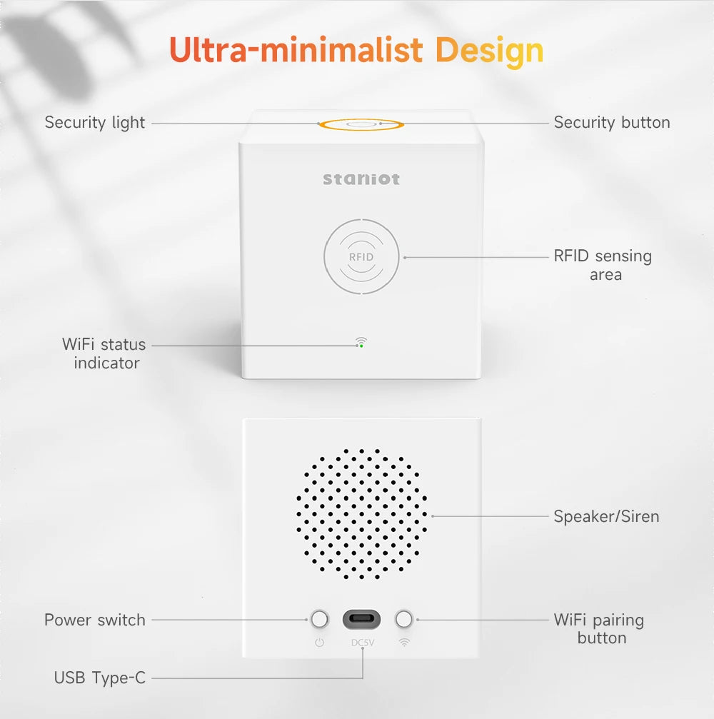 Staniot WiFi Alarm System Kit SecCube 3 Tuya Smart Home Security Protection