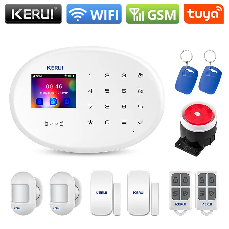 KERUI W202 Alarm System Smart Tuya Home Security WIFI 2G GSM