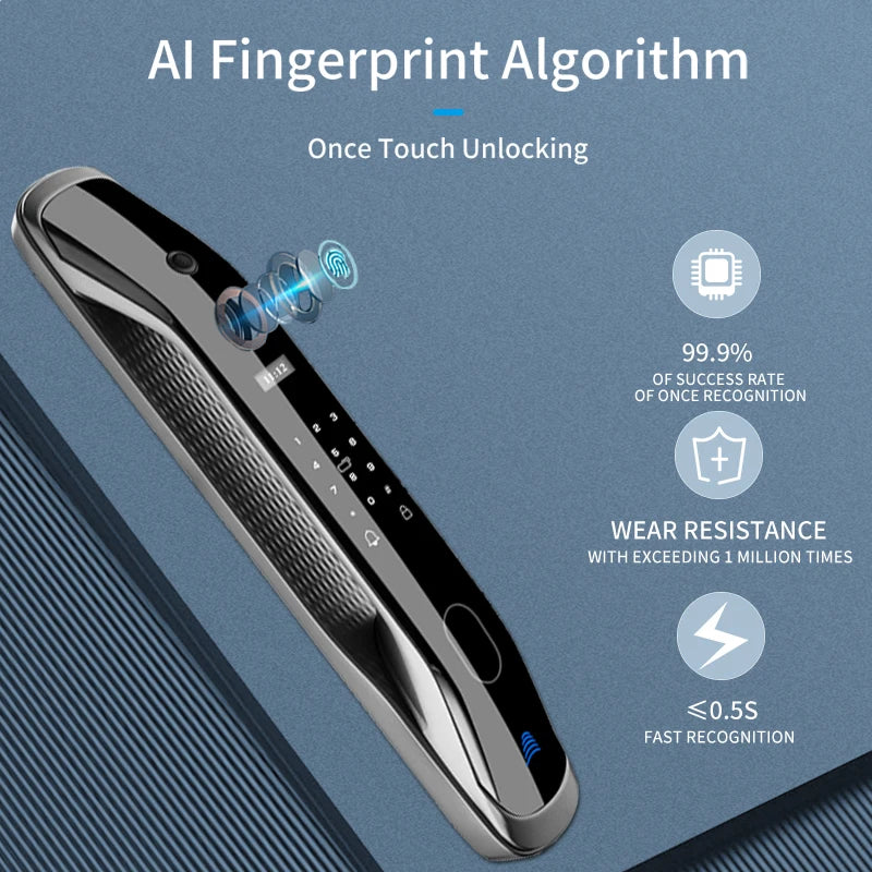 New Biometric Fingerprint Lock Security Smart Door Lock Password Electronic Locks