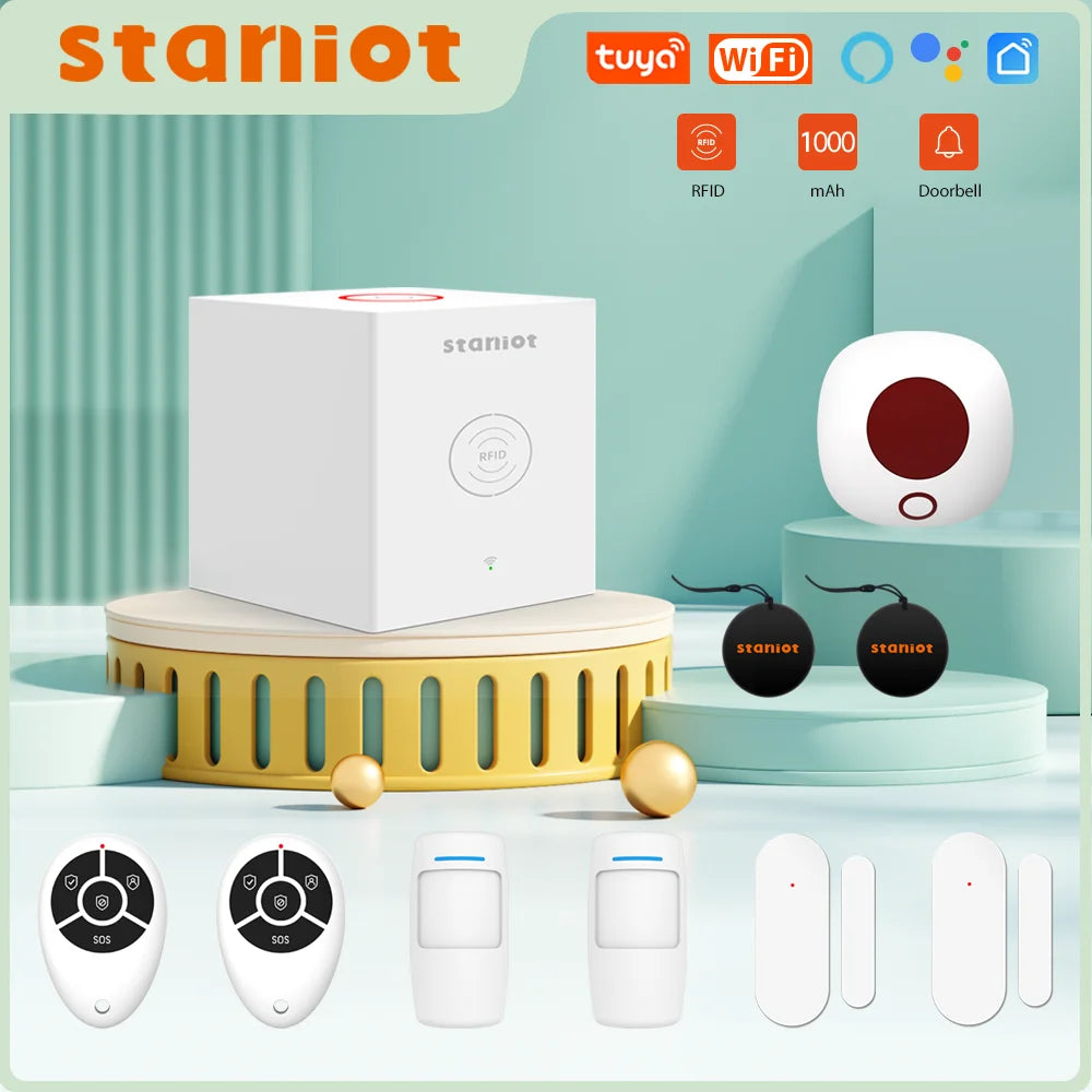 Staniot WiFi Alarm System Kit SecCube 3 Tuya Smart Home Security Protection