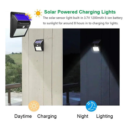 30 LED Solar Lights PIR Motion Sensor Wall Light