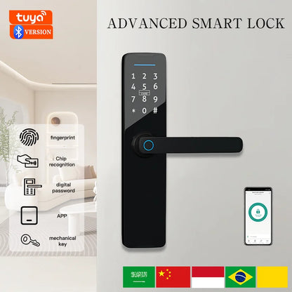 PHIPULO Tuya Digital Electronic Lock Smart Door