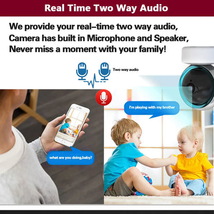 Wifi Smart Home Baby Monitor 2 Way Audio Mini Indoor Security IP Camera