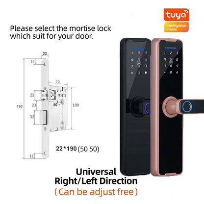 PHIPULO Tuya Digital Electronic Lock Smart Door