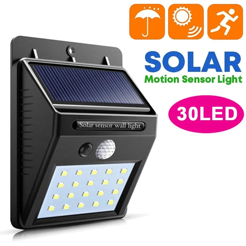 30 LED Solar Lights PIR Motion Sensor Wall Light